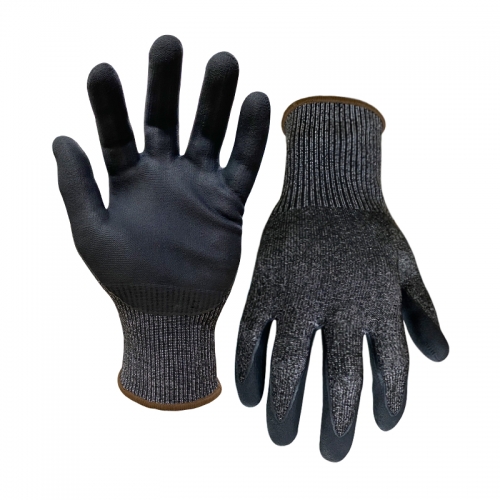 15G cut D/A4 DexiTouch palm coated gloves-Steel
