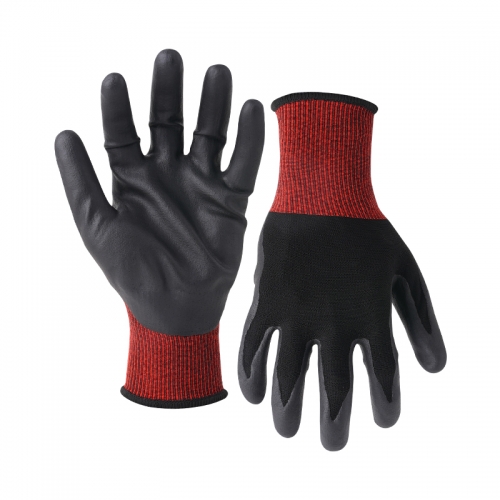15G nylon/spandex shell GripFoam palm coated gloves