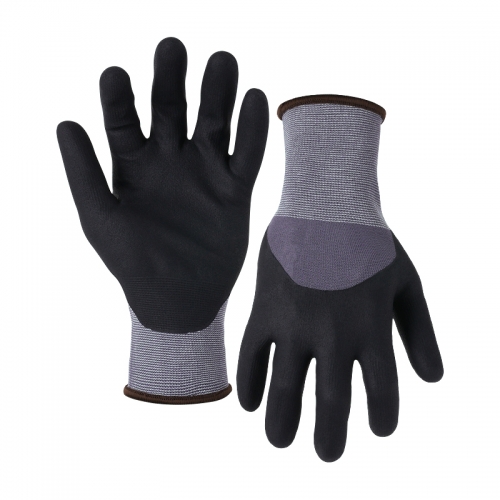 15G nylon/spandex shell NexiFoam half coated gloves