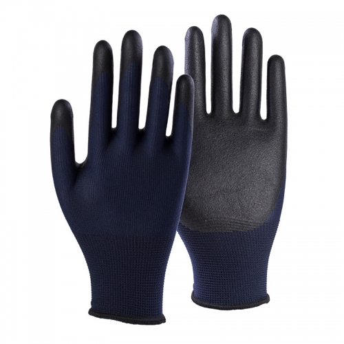 15G nylon shell DexiFoam palm coated gloves