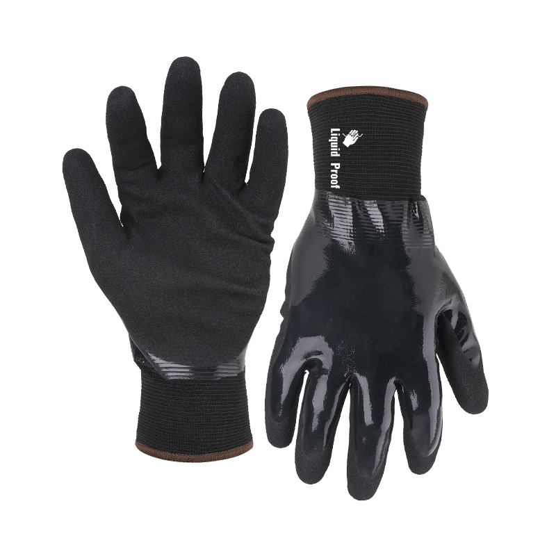 18G polyester/acrylic napping shell G-Flex Plus triple coated gloves(fully/palm)